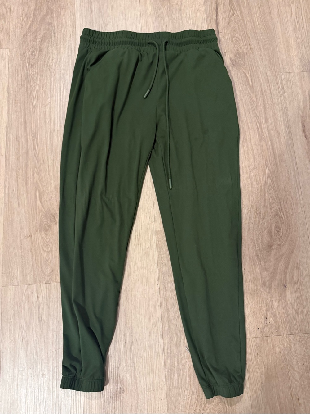 Olive Green Drawstring Jogger Pants